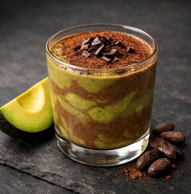 VITAMINA DE ABACATE COM MAGNÉSIO E CACAU