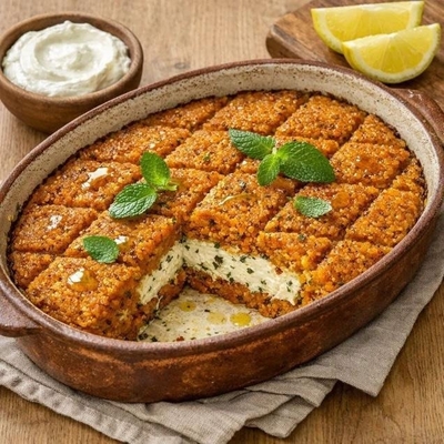 Quibe de Abóbora com Quinoa e Recheio de Tofu