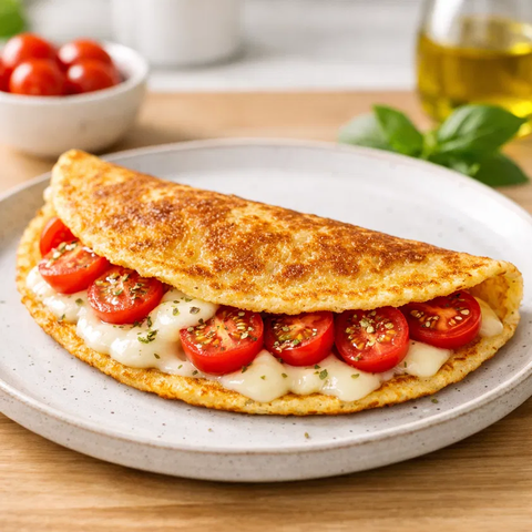 Crepioca Fit de Queijo e Tomate